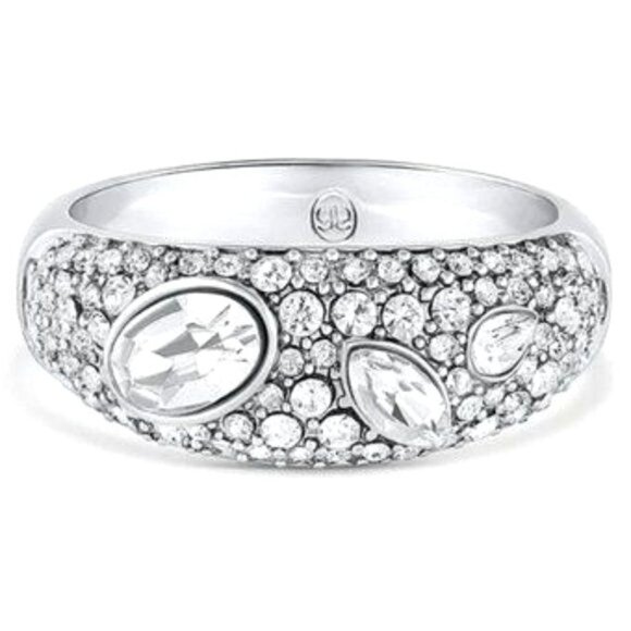 GORJANA Ring 9 Kingston Silver Crystals Bling Vintage Vibe Cocktail Ring - Picture 3 of 13